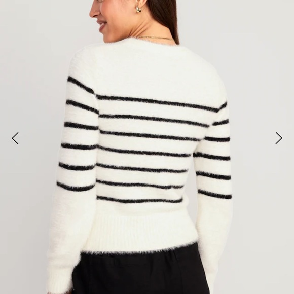 NWT OLD NAVY Eyelash Shine Sweater Color: Black White - Picture 2 of 6